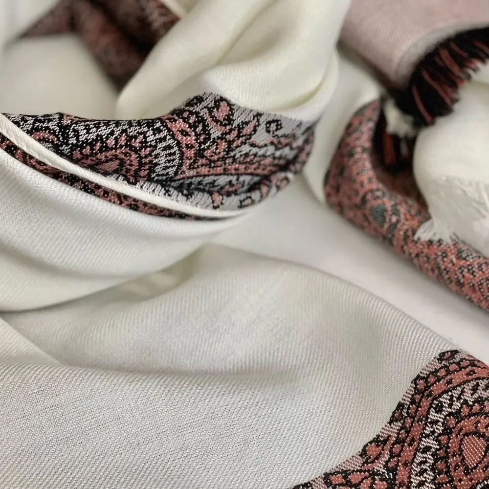 AboElela Abugazala Woven Egyptian Bohemian Wrap Scarf Camel Throw 42”x72”